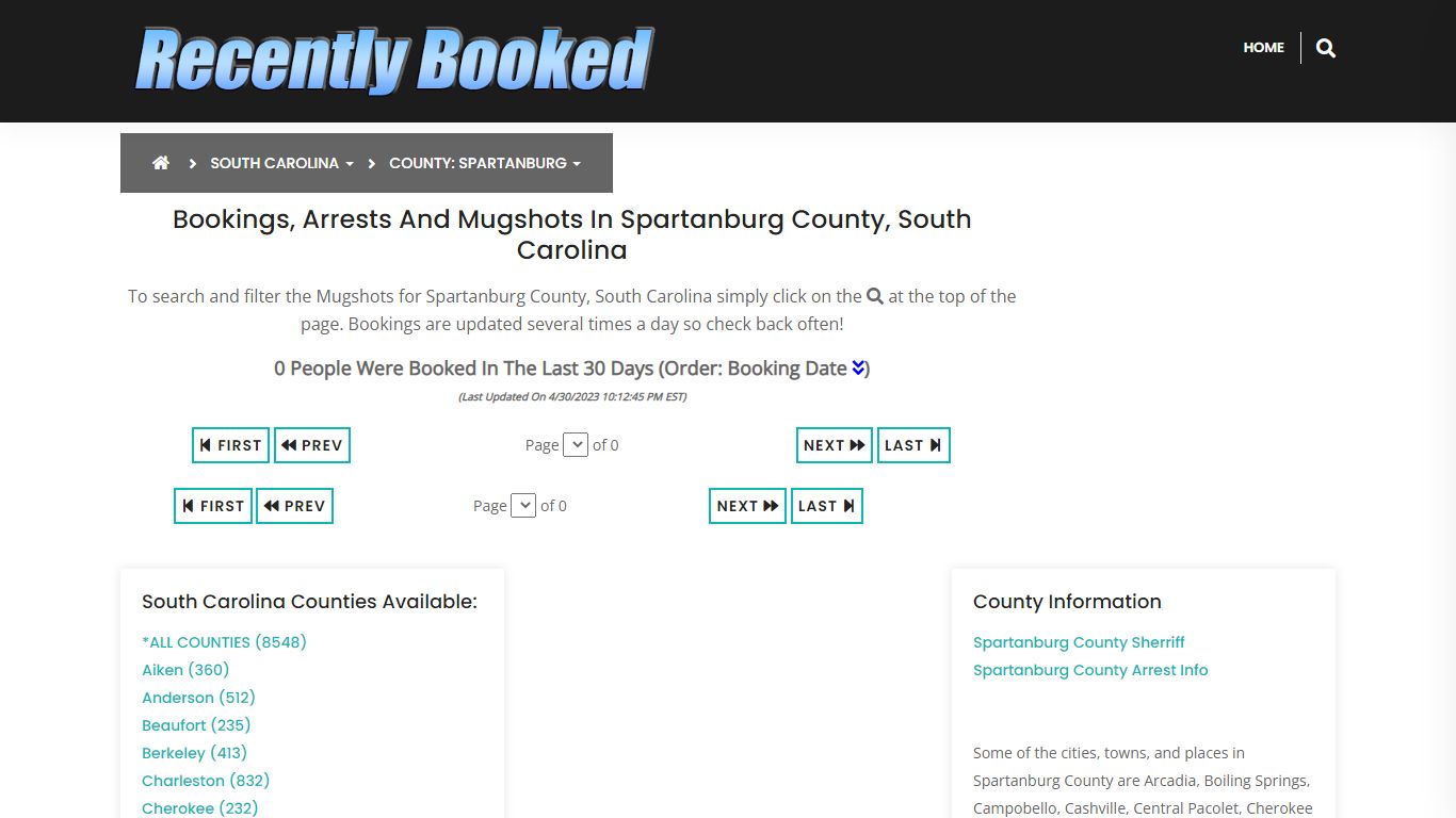 Recent bookings, Arrests, Mugshots in Spartanburg County, South Carolina